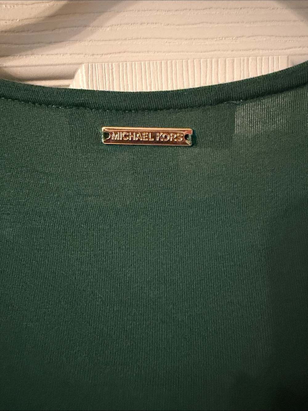 Michael Kors Deep Green Sleeveless V-Neck Top - Picture 4 of 4